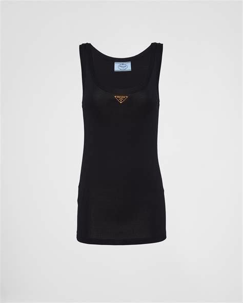 prada black tank top.